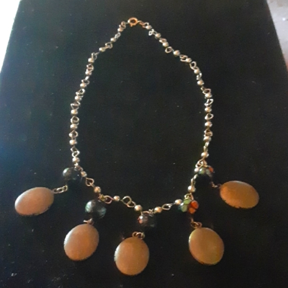 Elegant Gold Tone Locket Pendant Necklace